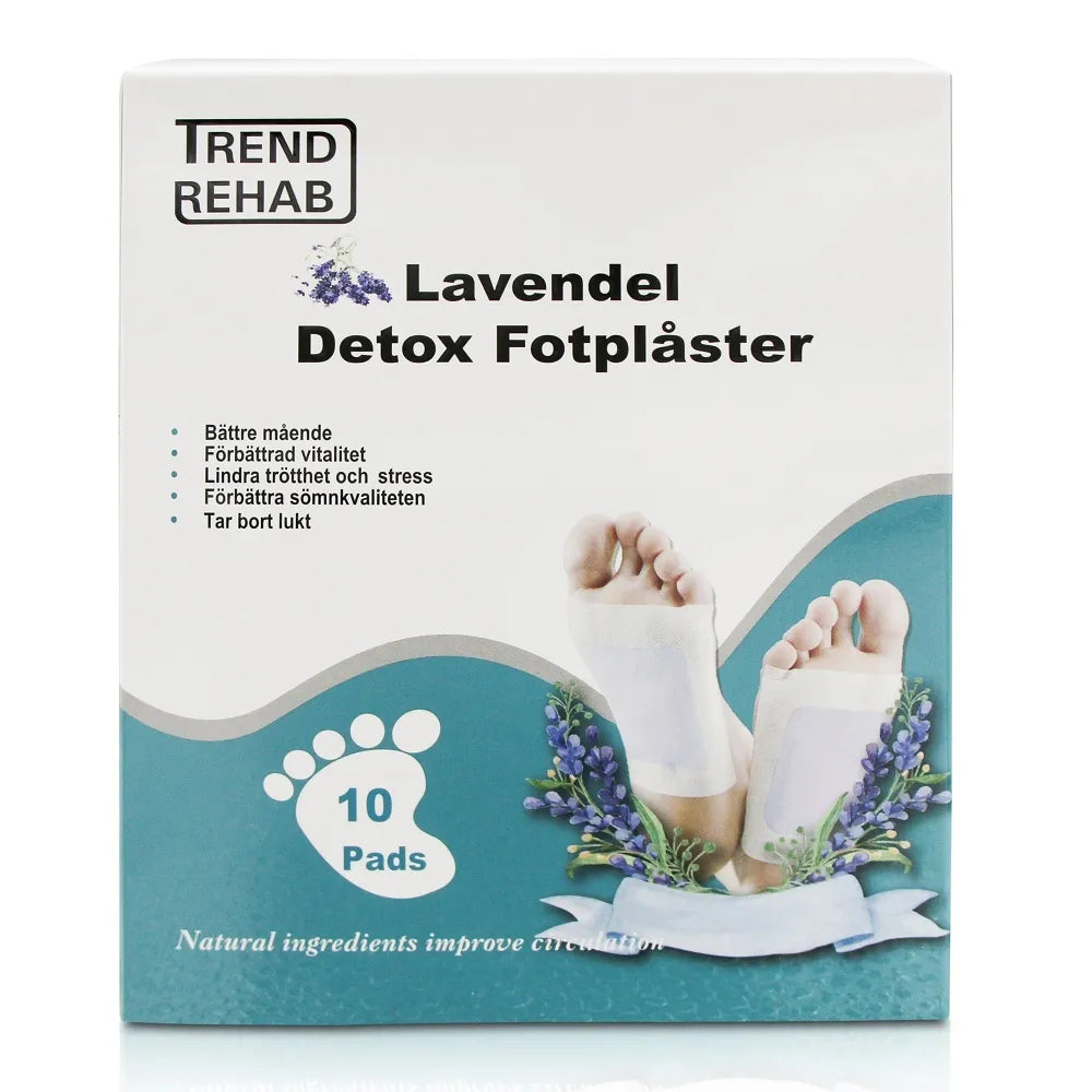 Detox Lavendel Fotplåster - 10-pack för Naturlig Kroppsrening