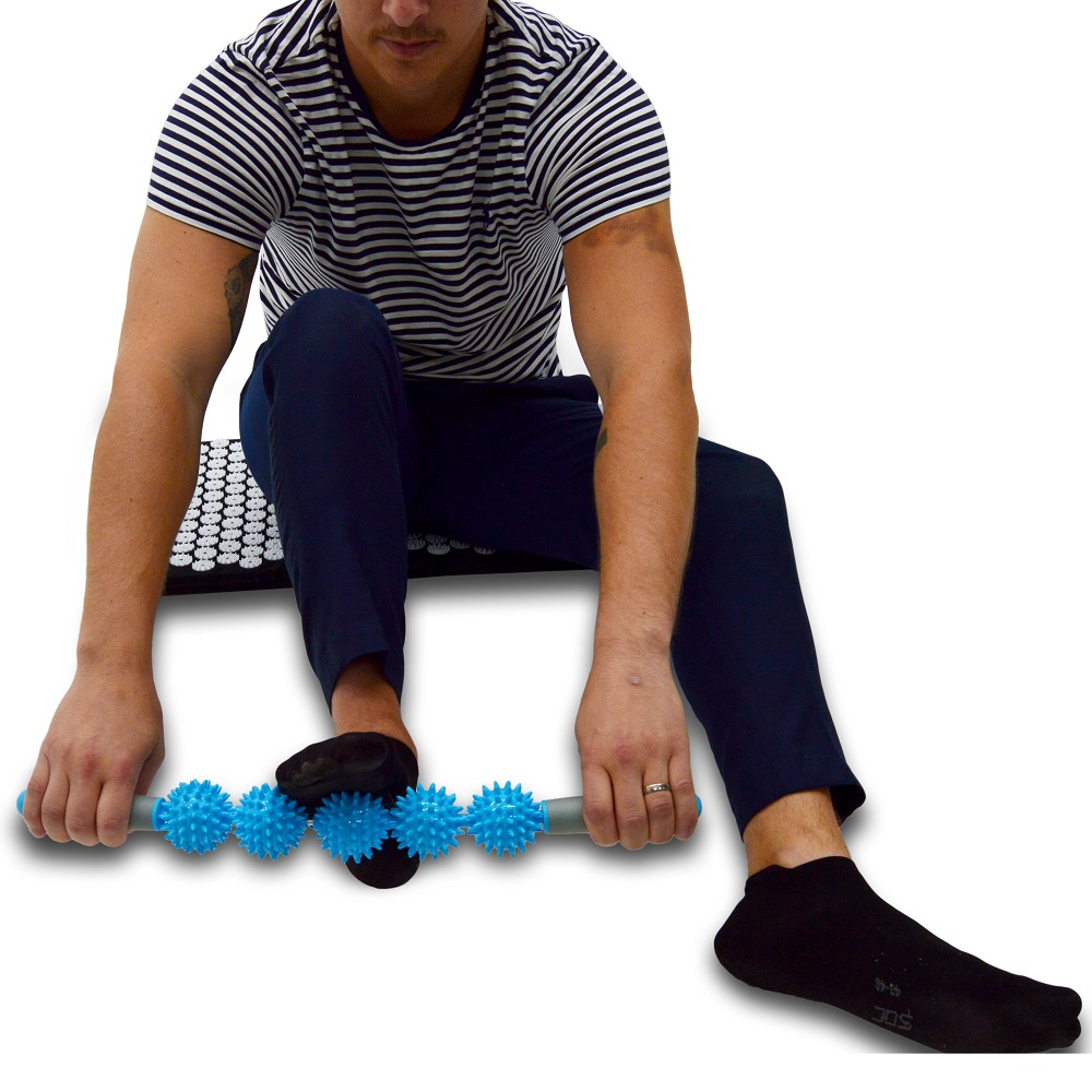 Massageroller med 5 spikbollar – triggerpunktmassage