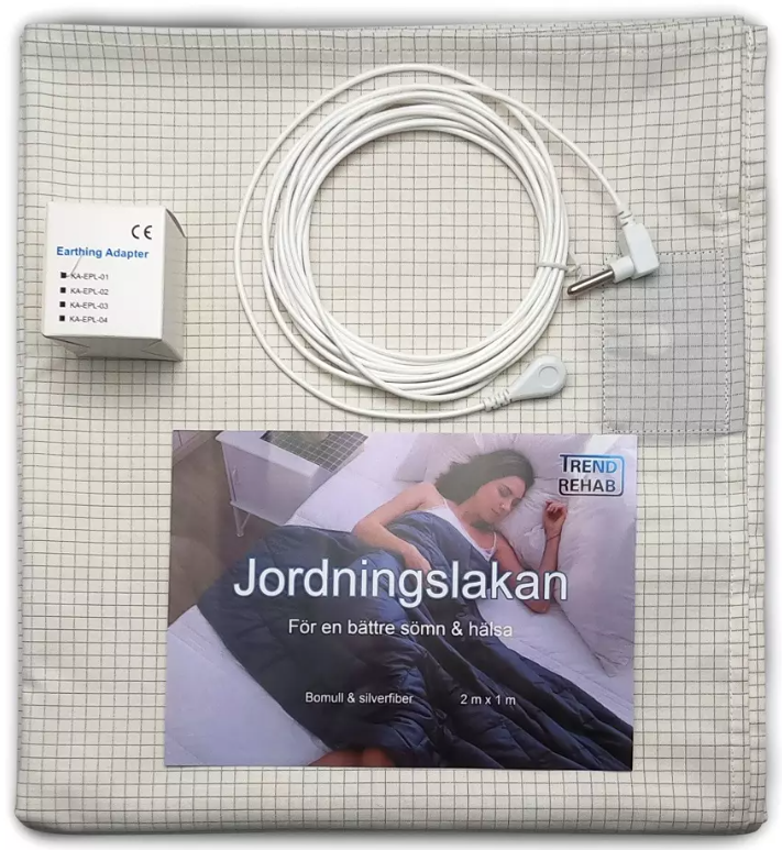 Jordningslakan med Silvertrådar 100 x 200 cm | För Bättre Sömn och Hälsa | TrendRehab